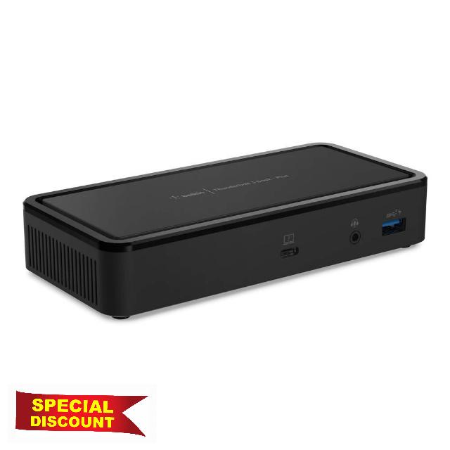 Belkin Thunderbolt 3 Dock Plus with 2.6 ft Thunderbolt 3 Cable (Thunderbolt Dock for macOS and Windows) Dual 4K @60 Hz