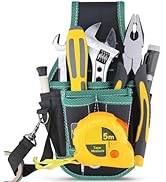 WINHUNT Tool Pouches, Tool Belts for Men 12 Pocket with Hammer Loop and Tape Strap Loop, 25x9.5x2...