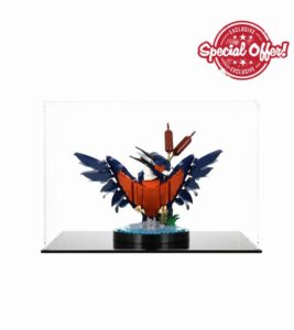 NOVDA Acrylic Display Case for LEGO Icons Kingfisher Bird 10331