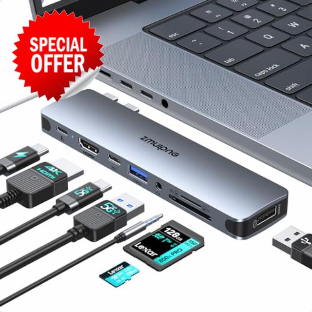 USB C Adapter for MacBook Pro/MacBook Air 2022 2021 2020