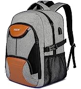 Extra Large Backpack for Men 50L,17.3Inch Travel Laptop Rucksack with USB Charging Port Business ...