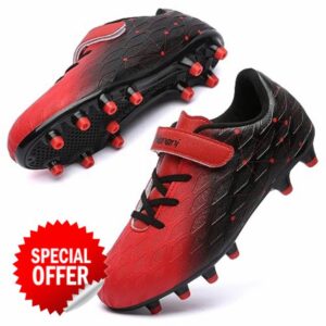 Boys Football Boots Shoes Kids Girls FG/AG Soccer Athletics Training Sport Running Shoes Profession Competition Teenager Indoor Outdoor Cleats Sneakers for Unisex