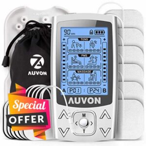 AUVON Dual Channel TENS EMS Machine for Pain Relief