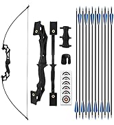 REAWOW 30/40LBS Recurve Bows Archery Set Survival Longbow Right Hand With Used for Recurve Bow Ta...