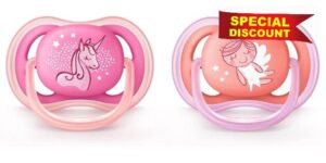 Philips Avent Ultra Soft Baby Pacifier with Silicone Nipple and Sterilization Box