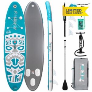 FunWater Inflatable Stand UP Paddle Board Ultra-Light Green Pink Everything Included ISUP