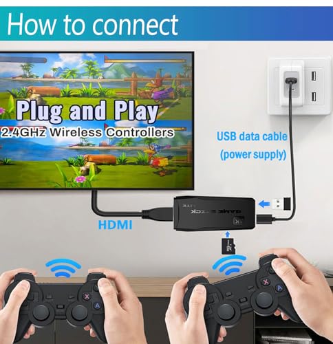 Video Game Console with Dual 2.4G Wireless Controllers