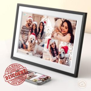 Zcyge Smart Cloud Digital Photo Frame Wifi 10.1 Inch Recording Picture Frames Built in 32GB Electronic photo frame with Video Clips and Photos Instantly Share via Email or App