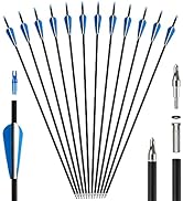 REAWOW Compound Bow and Arrow Set Adult Archery Bow Kit with Carbon Arrows for Teens Youth 30-60 ...