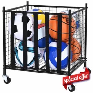 VEVOR Rolling Sports Ball Storage Cart