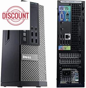 Windows 10 Dell 7020 SFF Intel Core i7-4770 Desktop PC Computer - 16GB DDR3-256GB SSD +1TB - 300Mbps WI-FI (Renewed)