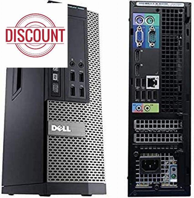 Windows 10 Dell 7020 SFF Intel Core i7-4770 Desktop PC Computer - 16GB DDR3-256GB SSD +1TB - 300Mbps WI-FI (Renewed)
