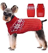 Kuoser Dog Sweater, Pet Knitted Pullover Winter Warm Vest for Small & Medium Dogs, Puppy Turtlene...