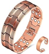 Vicmag Copper Bracelet for Men Copper Magnetic Bracelet Ultra Strength Double Row 3500 Gauss Wris...