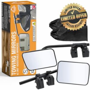 Xtremeauto Caravan Towing Mirrors - Universal Wing Mirror Extensions Attachments For Cars