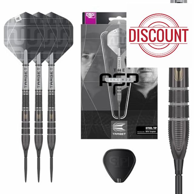 TARGET Darts Nathan Aspinall x ECHO 90% Tungsten Steel Tip Swiss Point Dart Set – 24G ASP Player Edition Darts