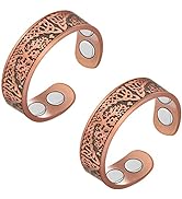 Vicmag 2PCS Copper for Women 7X Ultra Strength Magnetic 99.99% Solid Pure Copper Adjustable with ...