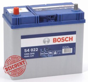 Bosch S4022 - car battery - 45A/h - 330A - lead-acid technology - for vehicles without Start/Stop system - Type 155