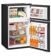 COMFEE' RCC100BL1(E) 99L Freestanding Black Chest Freezer with Adjustable Thermostats, 4 Star Fre...