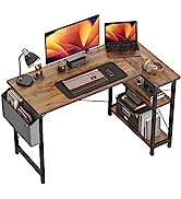CubiCubi Small Computer Desk 100 x 50 cm Home Office Multipurpose Writing Desk with Extra Storage...
