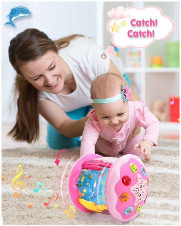 Baby Musical Toys for 1 2 3 4 Year Old Boys Girls Ocean Rotating Projector Toys, Early Learning
