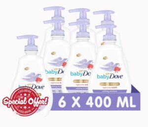 Baby Dove Calming Moisture Head to Toe Baby Wash 400 ml 6 Pack