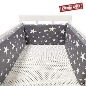 Aocase Breathable Crib Bumper Cot Bumper Breathable Mesh Cot Liner Crib Rail Cover Baby Crib Bumper Baby Boys Girls Nursery Breathable Crib Bedding Baby Bed Bumper