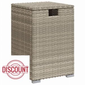 idaXL Propane Tank Cover Table - PE Poly Rattan & Steel Frame Side Table