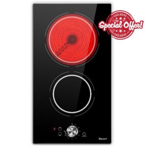 Disaenvir Electric Cooktop in Ceramic Dual Ring