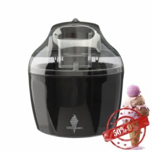 Sensio Home Ice Cream Maker Machine - Gelato Sorbet Frozen Yoghurt Machine Detachable Mixing Paddle - Easy to Operate - Make Delicious Ice Cream in 20 Minutes (Black)