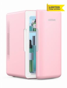 AstroAI Mini Fridge 6 Litre / 8 Can | Cooler and Warmer | AC/DC | Small Fridge for Bedrooms