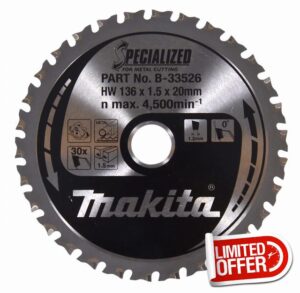 Makita B-33526 Specialized Blade for Cordless Saws 136x20x30T