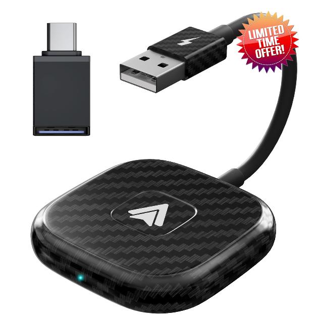 CarPlay Wireless Adapter for Android Auto, 2024 Upgrade CarPlay Wireless Dongle