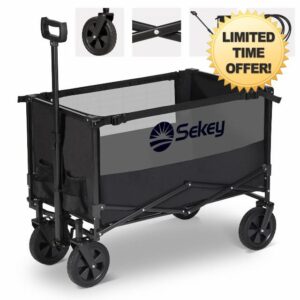 Sekey Folding Wagon with 220LBS Large Capacity