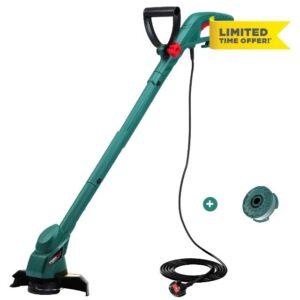POSENPRO 350W Grass Trimmer Corded 23cm AC Electric String Trimmer Lawn Trimmer Garden Strimmer Grass Cutter Machine Line Trimmer for Brake Disassembly Garden Tools