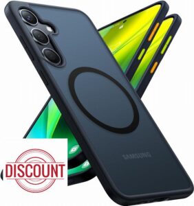 TORRAS for Samsung S24 Plus Case with Magsafe [12FT Military Shockproof] [Safe & Fast Charging] [Slim Fit Velvety Touch] Matte Translucent Anti-Scratch Samsung Galaxy S24 Plus Case Thin Cover Black