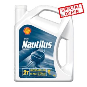 Shell Nautilus Premium 2T TC-W3 2-Stroke Outboard Oil Marine Engine 4 Litre 4L