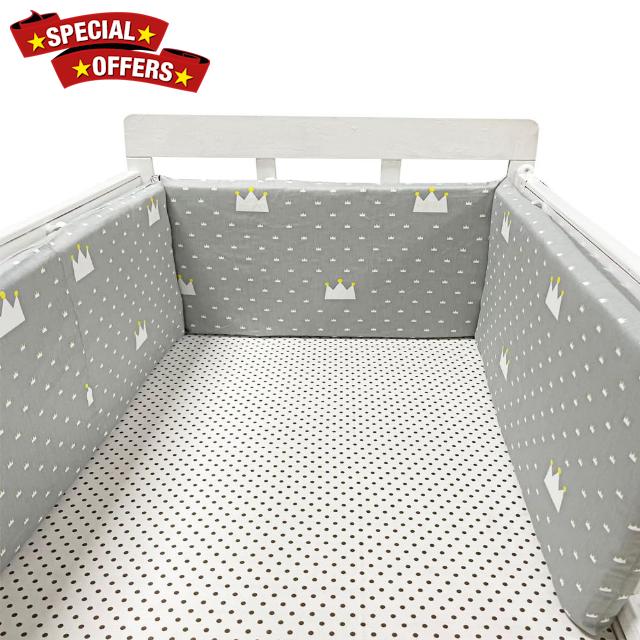 Aocase Baby Cot Bumper Bed Bumper One Piece Anti Collision Bed Bumper for Children Soft and Comfortable Edge Protection Baby Cot Bumper