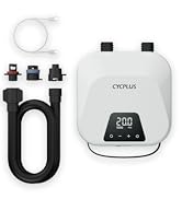 CYCPLUS Cordless Tyre Inflator 2600mAh*3 Electric Bike Pump, Portable Air Compressor Auto-Off AC/...