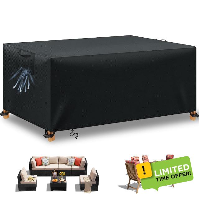 BHFRGAS Garden Furniture Covers Waterproof,200x160x70cm Outdoor Furniture Covers Waterproof,420D Oxford Fabric Patio Furniture Covers Waterproof,BBQ Cover for Outdoor Table Chair Sofa