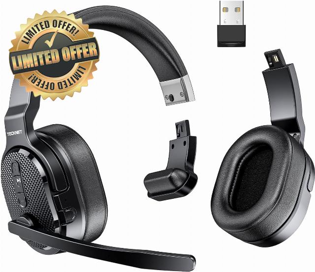 TECKNET Bluetooth Headset with Microphone