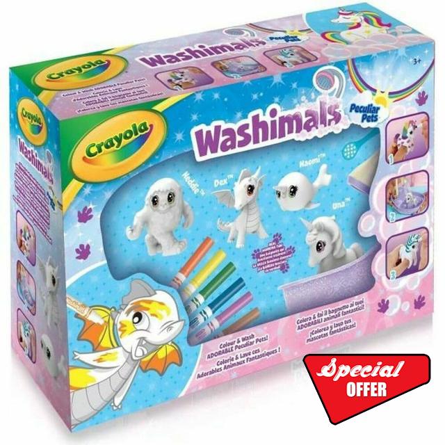 CRAYOLA Washimals Peculiar Pets Playset - Creative Colouring Crafts Kit with Washable Marker Pens