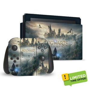 Head Case Designs Officially Licensed Hogwarts Legacy Key Art Graphics Vinyl Sticker Gaming Skin Decal Cover Compatible With Nintendo Switch Console & Dock & Joy-Con Controller Bundle