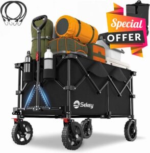 Sekey 200L Folding Festival Trolley with All-Terrain Wheels and Brake