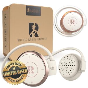 Running Headphones designed by Runners - Wireless Bluetooth V5.0 Neckband Earphones for Sport Exercise Jogging Gym Workout Marathon Headphones for Running