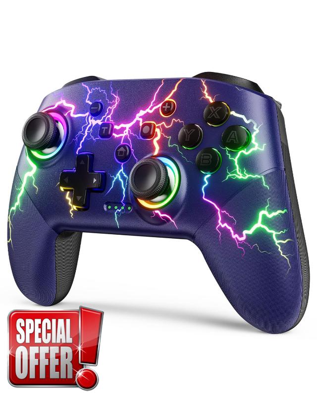 Wireless Switch Controller 1000mAh Compatible with Switch/Lite/OLED/PC/Windows/iOS/Android