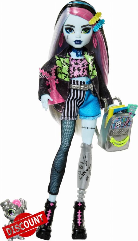 Monster High Frankie Stein Doll in Denim Jacket and Shorts