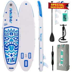 FunWater Inflatable Stand UP Paddle Board Ultra-Light Green Pink Everything Included ISUP