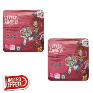 2X Little Angels Size 7 Disney Nappy Pants 24 Pack