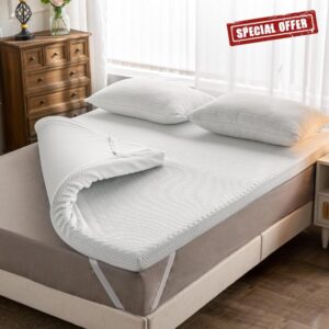 3 Inch Memory Foam Mattress Topper Small Double Bed-7.5cm Thickness Mattress Topper for Back Pain Relief with Washable Bamboo Cover (Small Double-120x190cm)